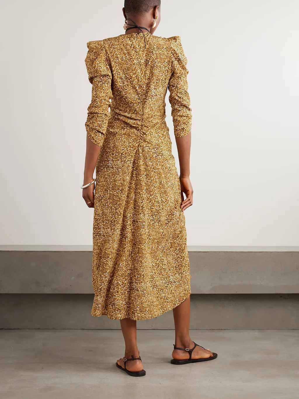 Albini Printed Pleated Dress