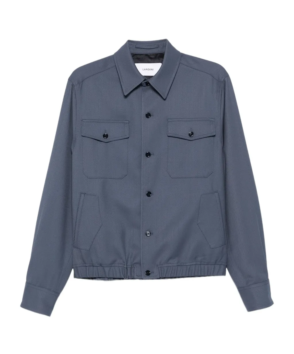 Button-Fastening Flap-Pocket Jacket