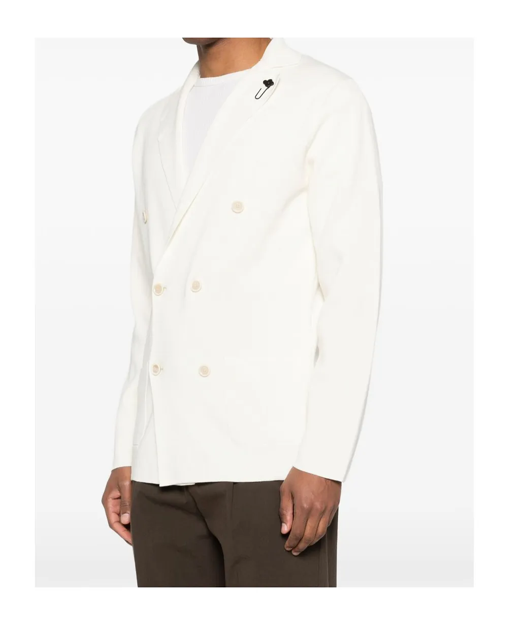 Lardini Double-Breasted Long-Sleeved Jacket