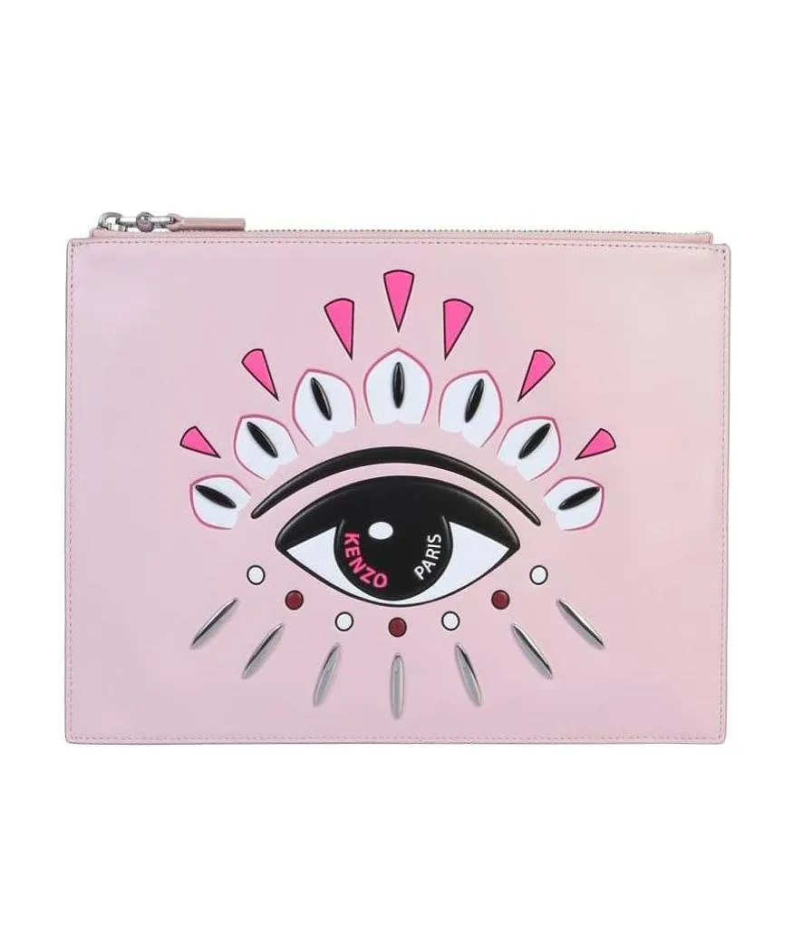 Embossed Eye Logo Clutch