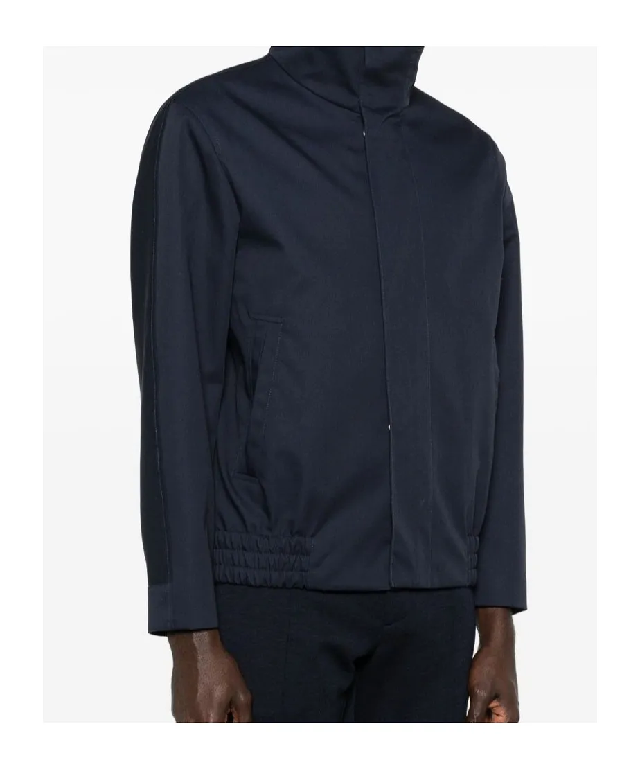 Elasticated-Hem Bomber Jacket