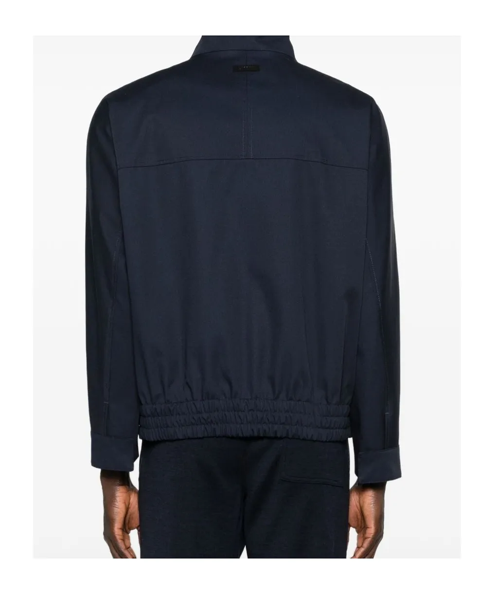 Elasticated-Hem Bomber Jacket
