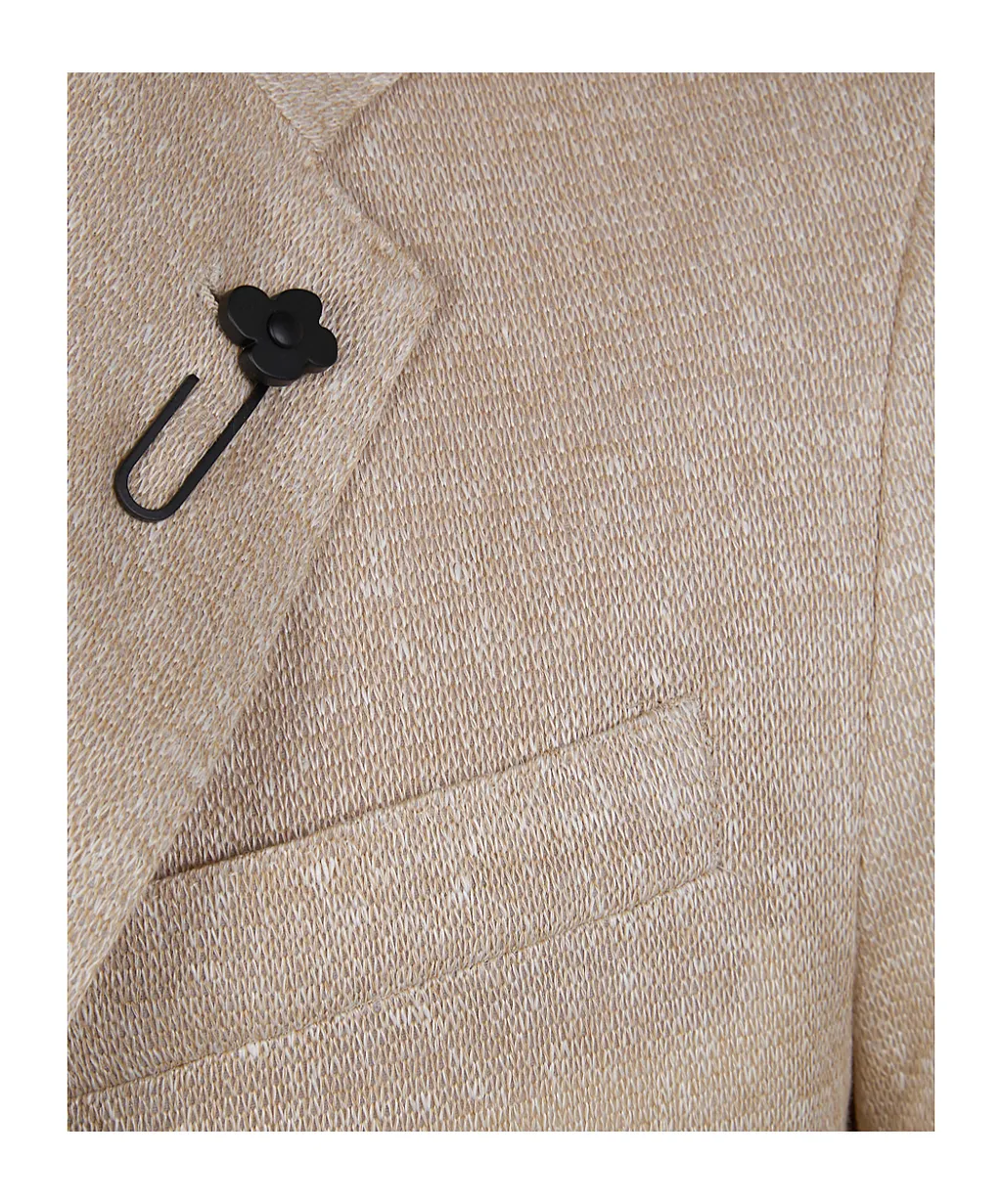 Flower-Patch Knitted Blazer