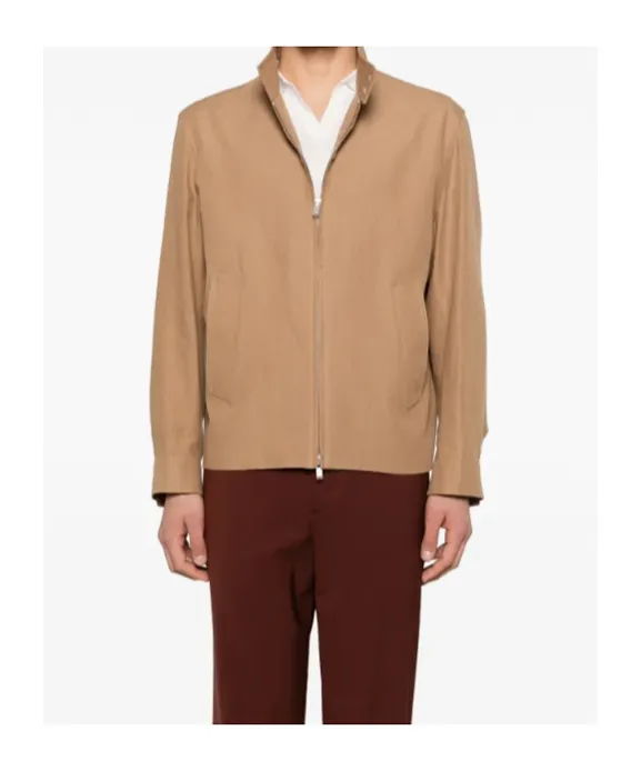 Lardini High Collar Zip Jacket
