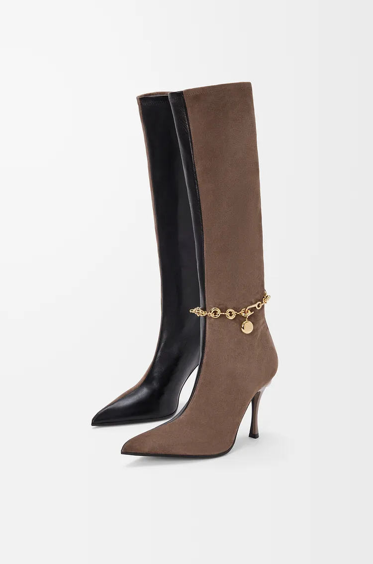 Loewe New Comic Two-Tone Knee-High Boots