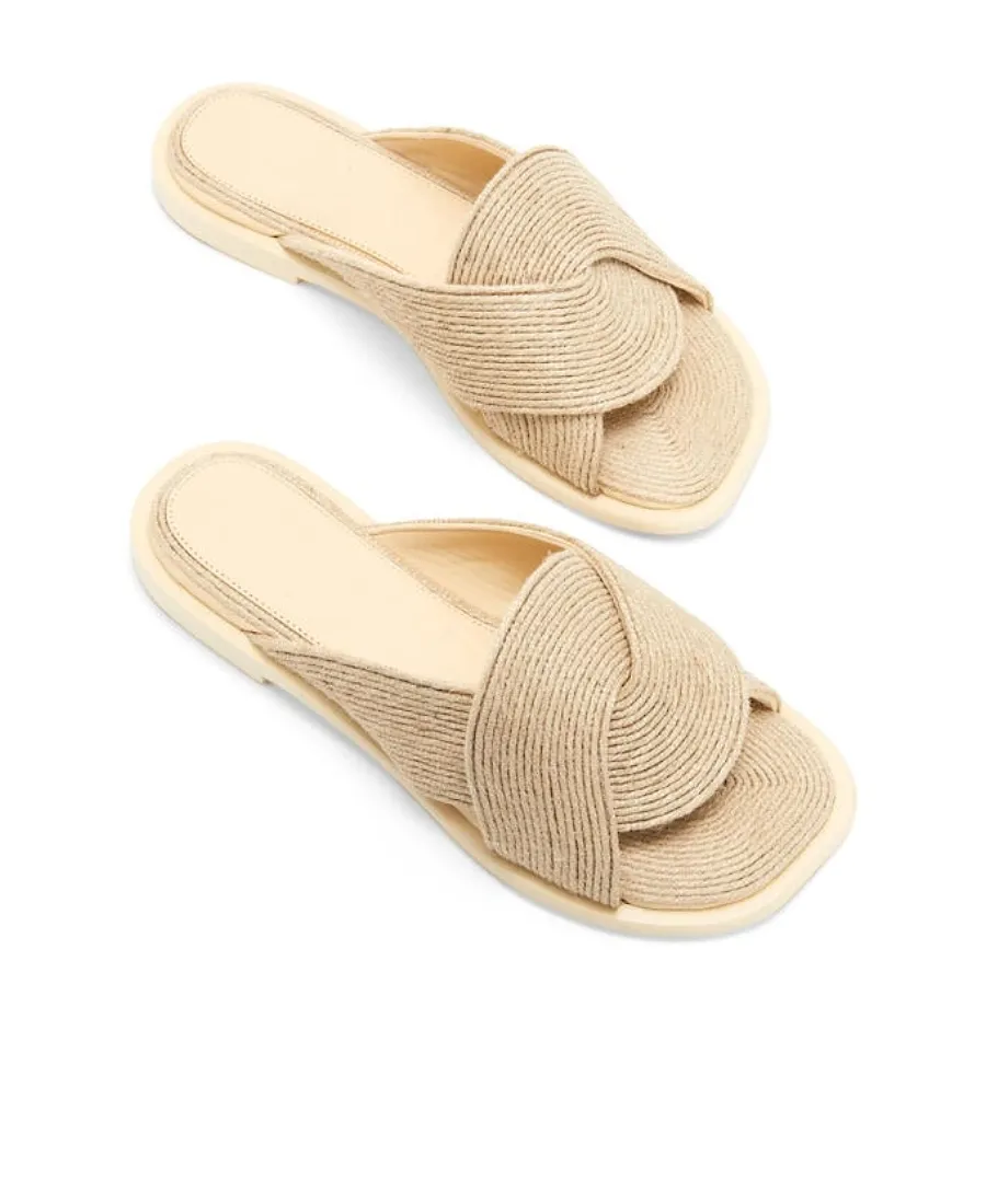 Loewe X Paulas Ibiza Raffia Flat Sandals