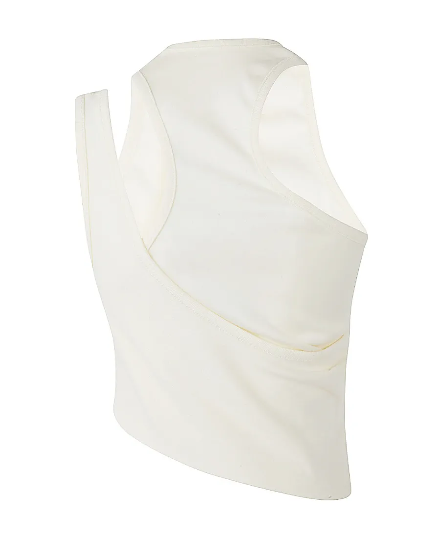 Low Classic Asymmetric Ruched Tank Top