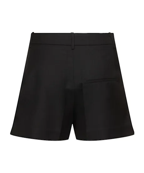 Low Rise Wool Blend Bermuda Shorts
