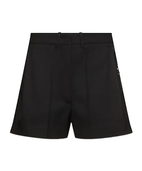 Low Rise Wool Blend Bermuda Shorts