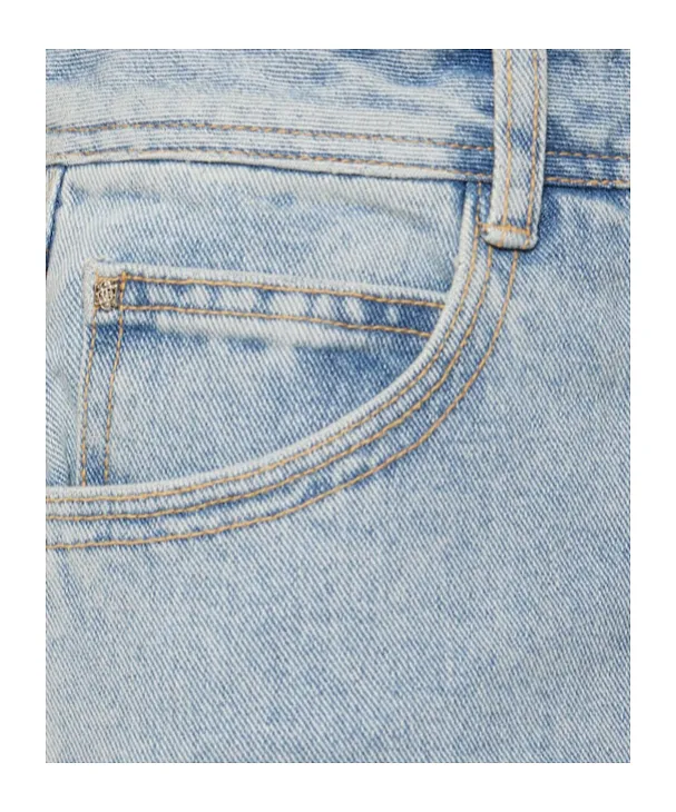 Straight Fit Mid Rise Denim Jeans