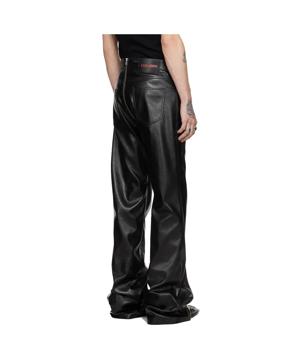 Belt And Loop Leather Pants