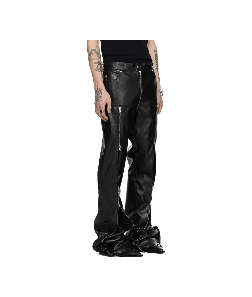 Belt And Loop Leather Pants