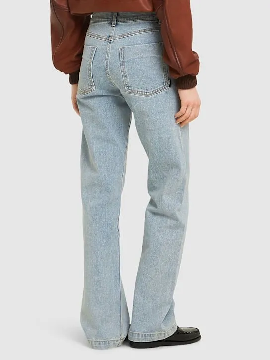 Straight Fit Mid Rise Denim Jeans