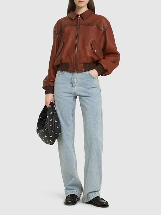 Straight Fit Mid Rise Denim Jeans