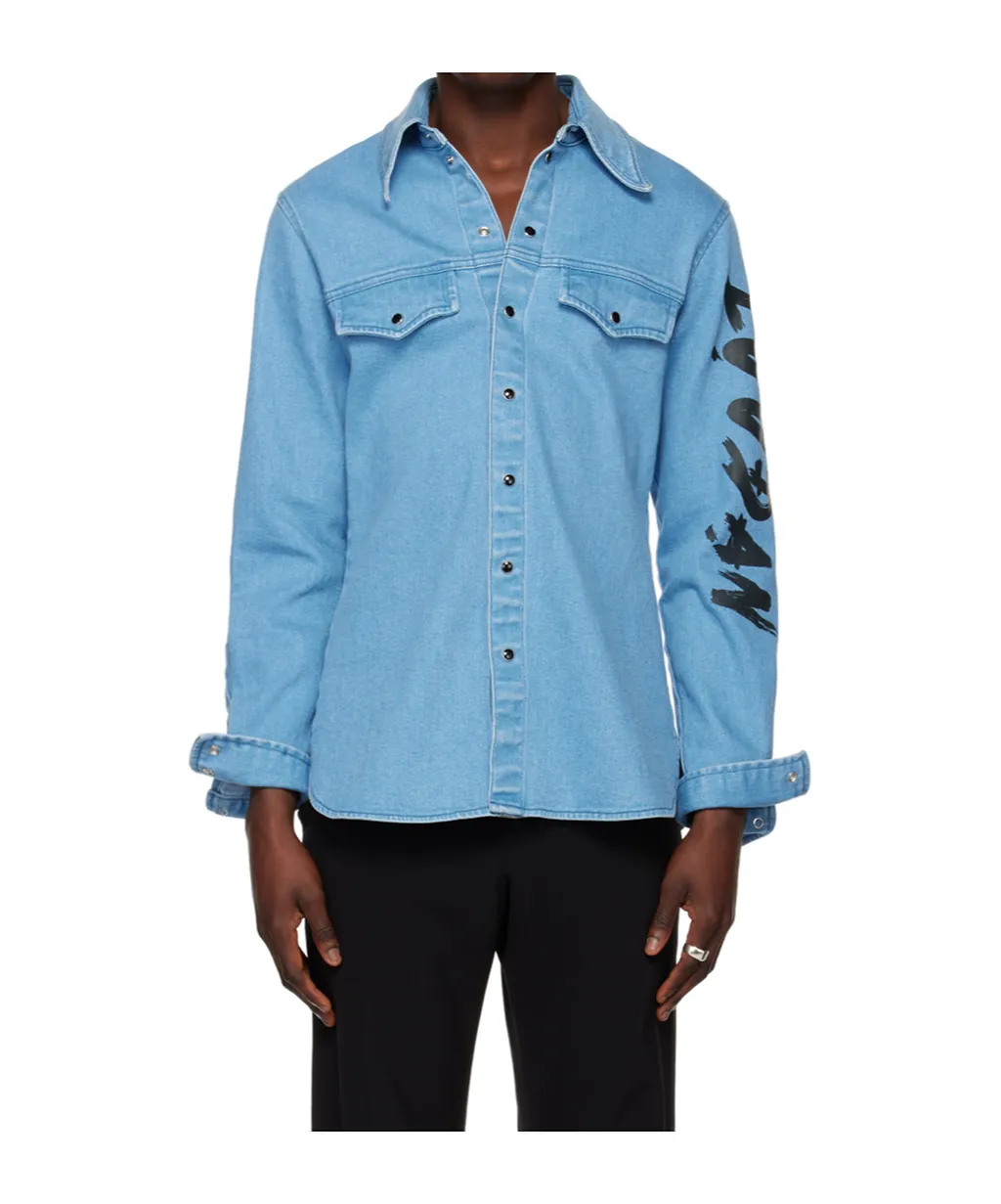 Printed Denim Shirt