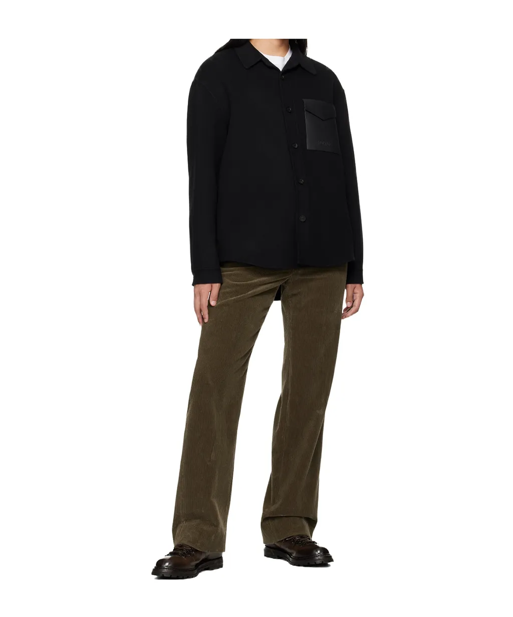 Black Emmanuel Double-Face Wool Jacket