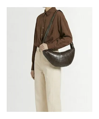Medium Croissant Coated Cotton Bag