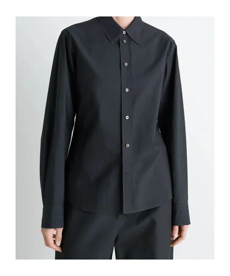 Lemaire Pointed Collar Poplin Shirt