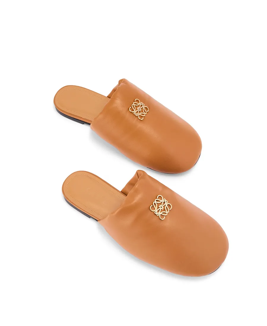 Padded Anagram Mule In Lambskin