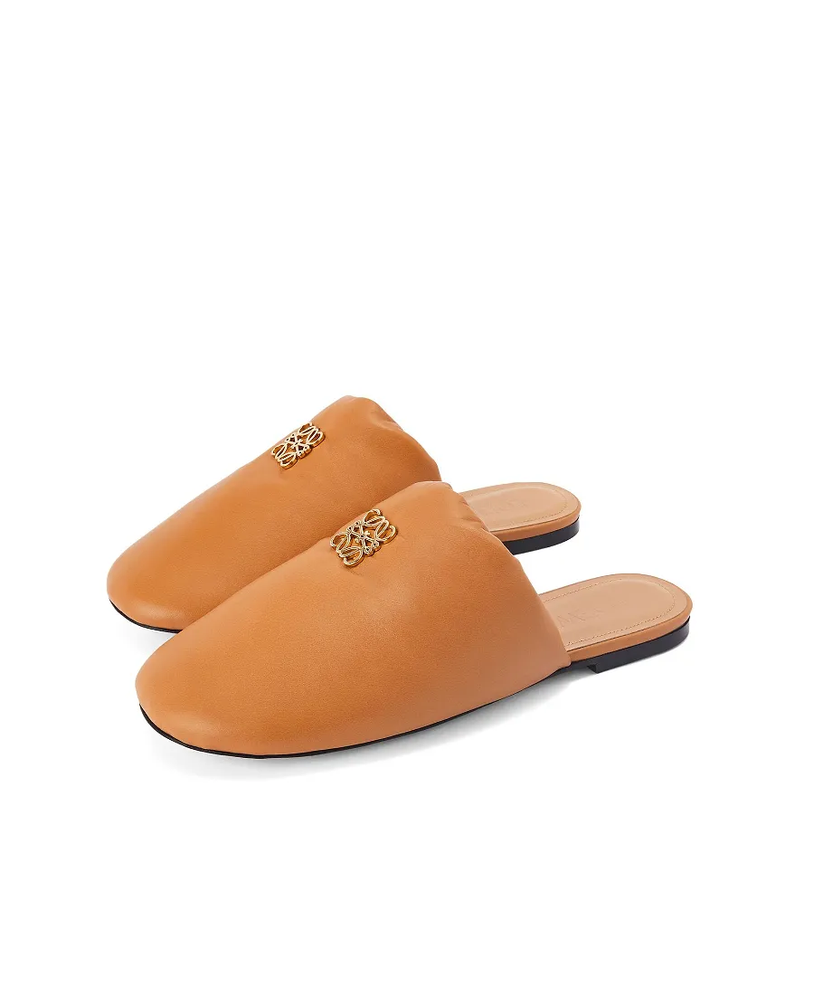 Padded Anagram Mule In Lambskin