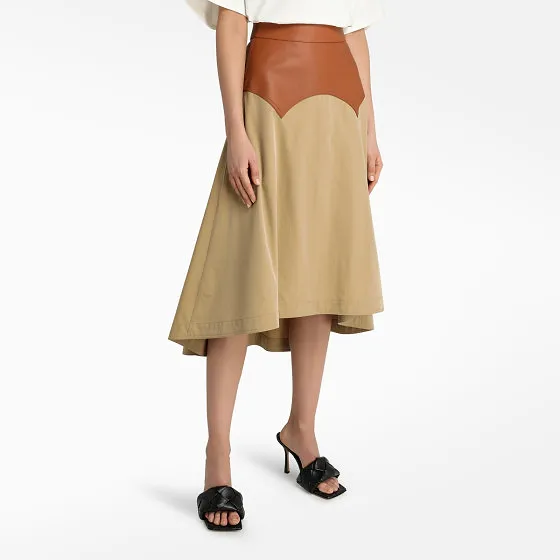 Panelled Mid-Length Skirt