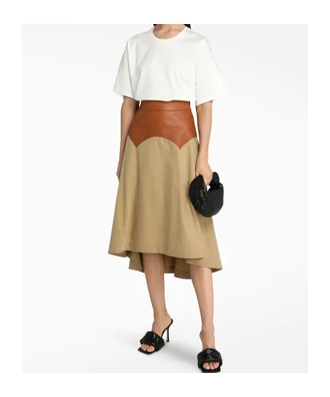Panelled Mid-Length Skirt