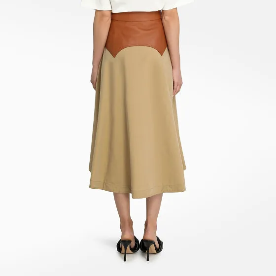 Panelled Mid-Length Skirt
