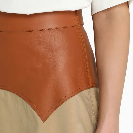 Panelled Mid-Length Skirt