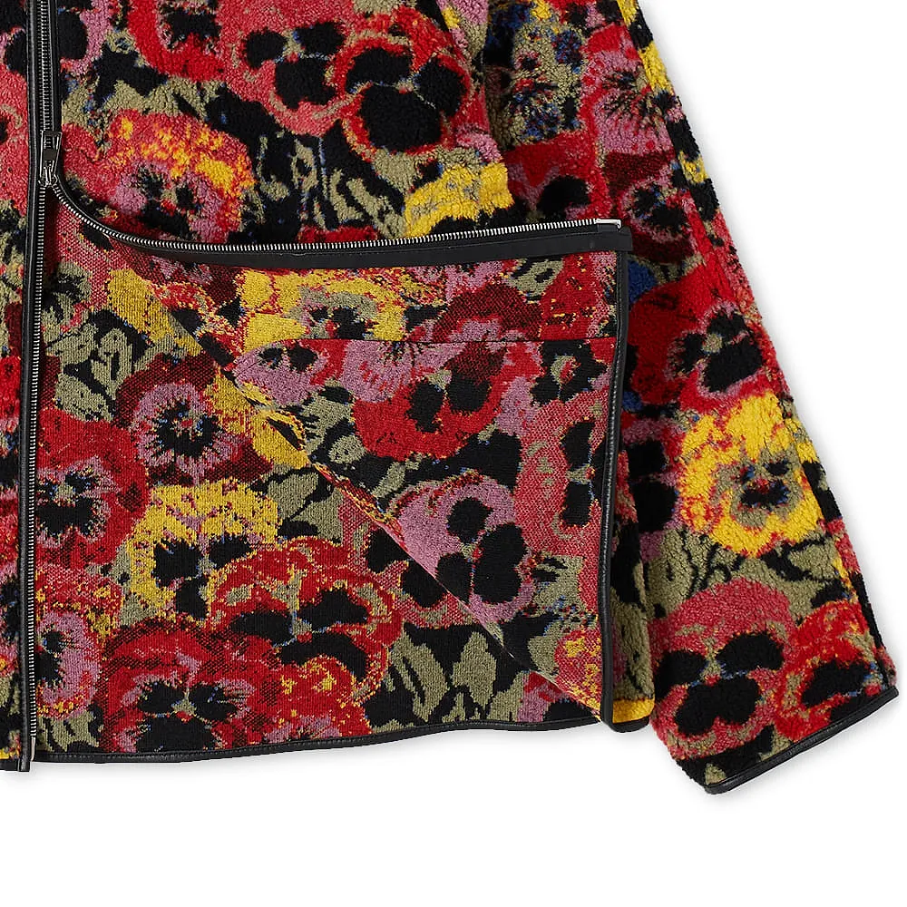Pansies-Jacquard Fleece Jacket