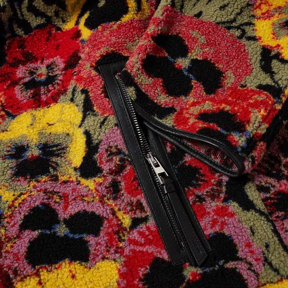 Pansies-Jacquard Fleece Jacket