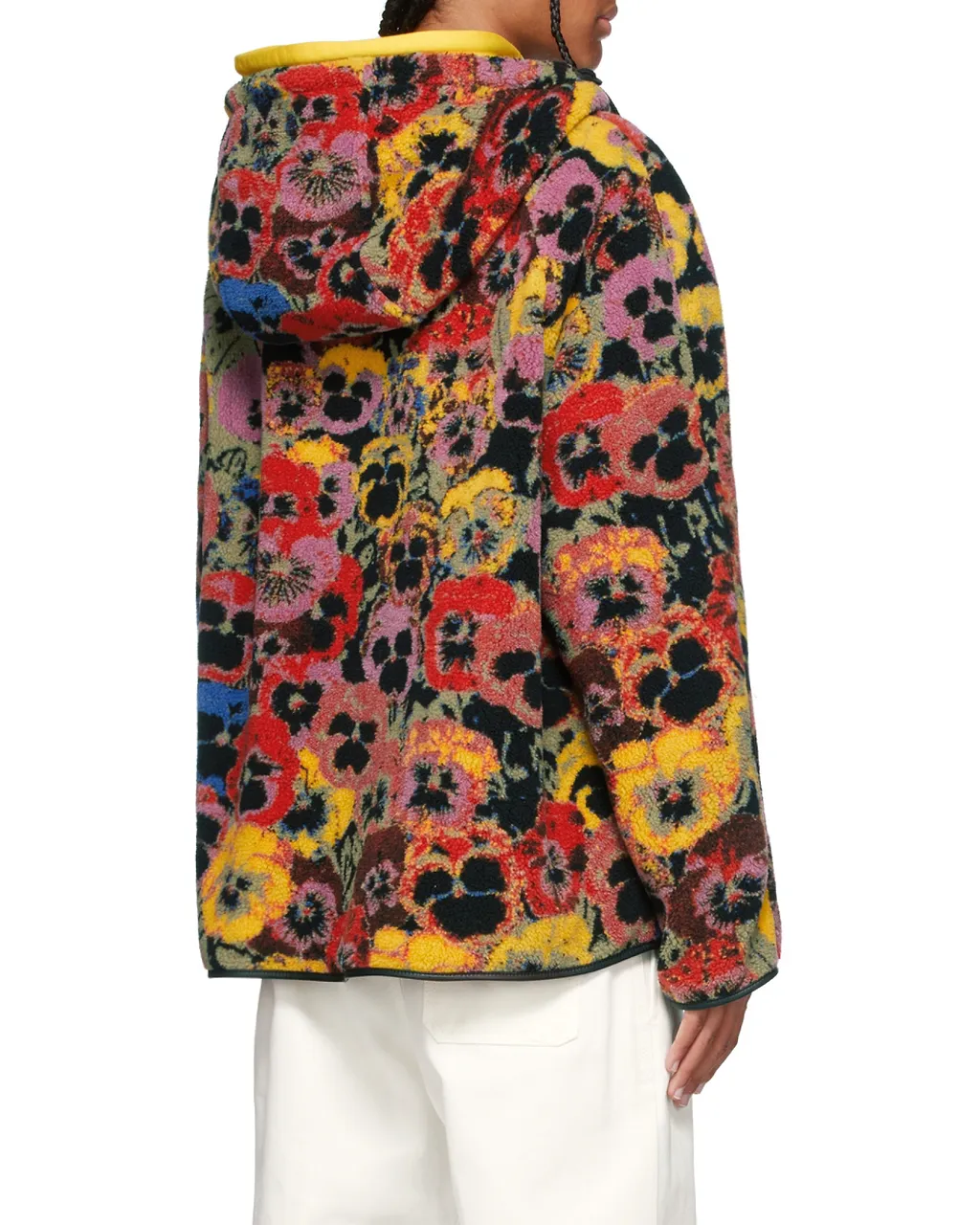 Pansies-Jacquard Fleece Jacket