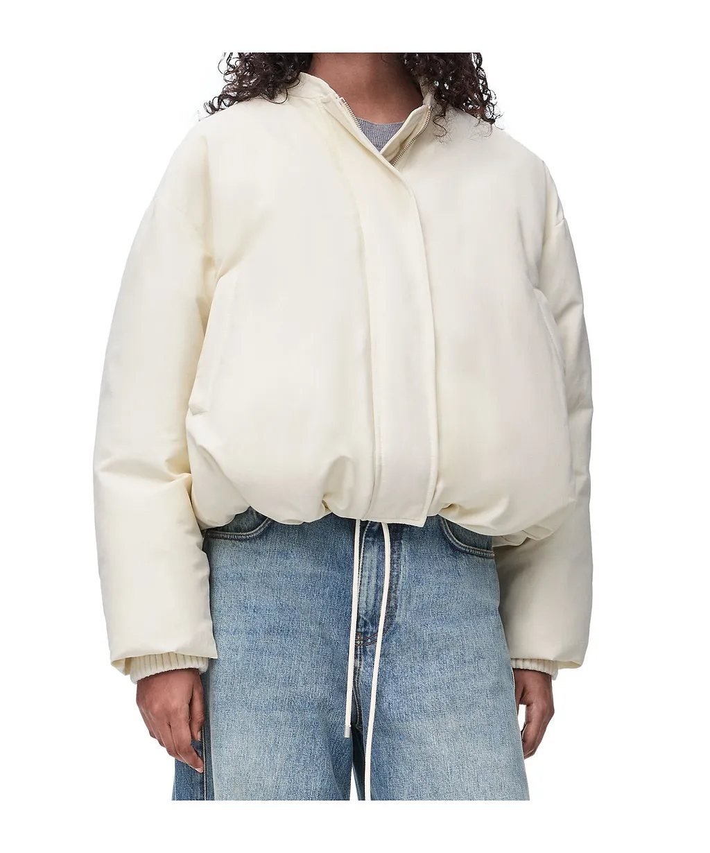 Puffer Jacket In Technical Cotton Blend