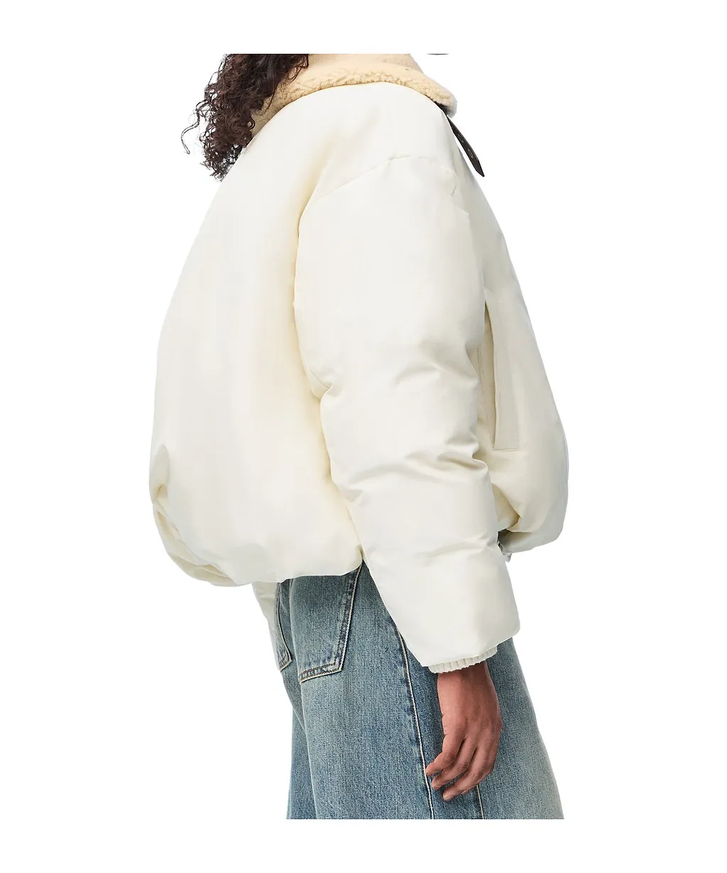Puffer Jacket In Technical Cotton Blend
