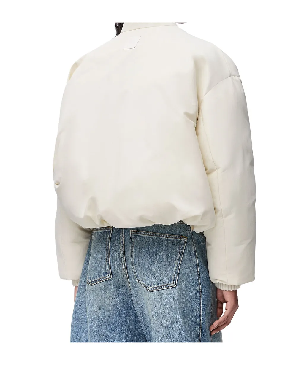 Puffer Jacket In Technical Cotton Blend
