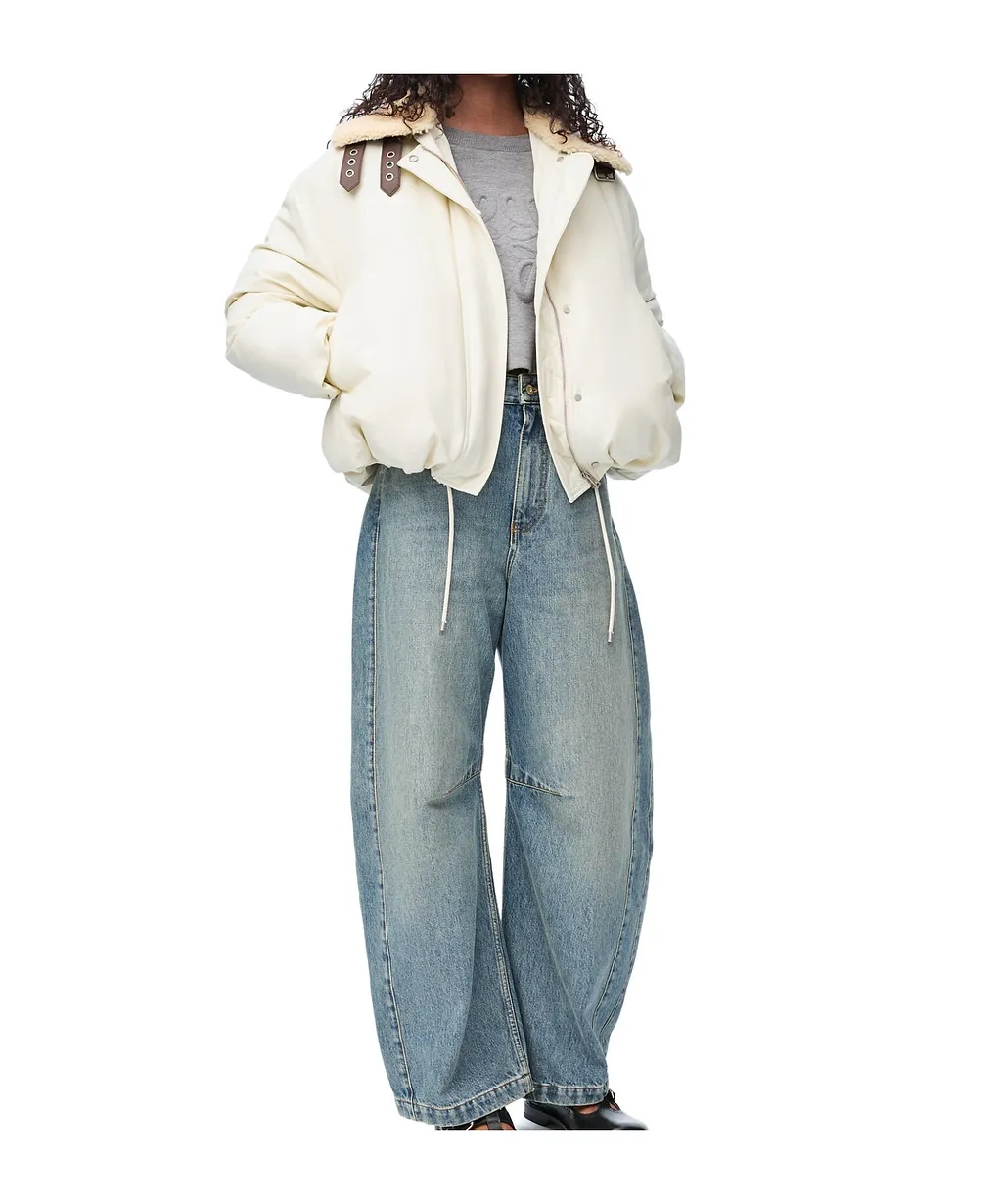 Puffer Jacket In Technical Cotton Blend