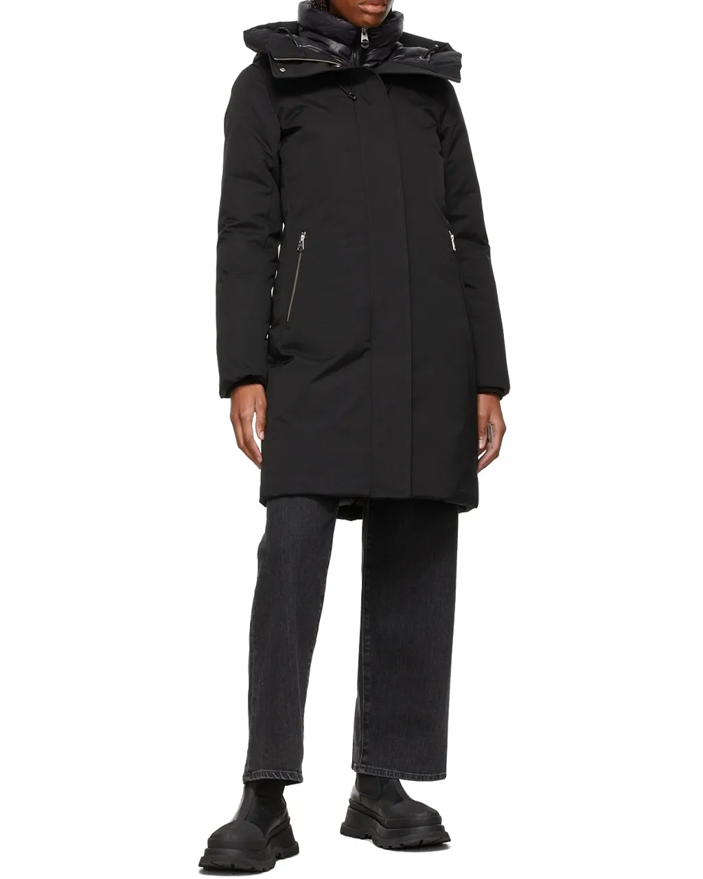 Padded Down Hooded Coat
