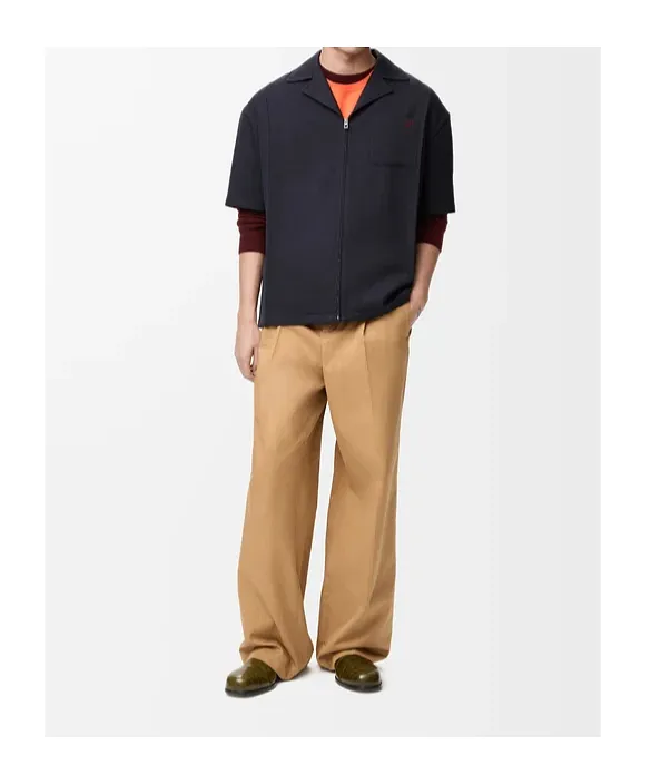 Short Sleeve Shirt In Wool