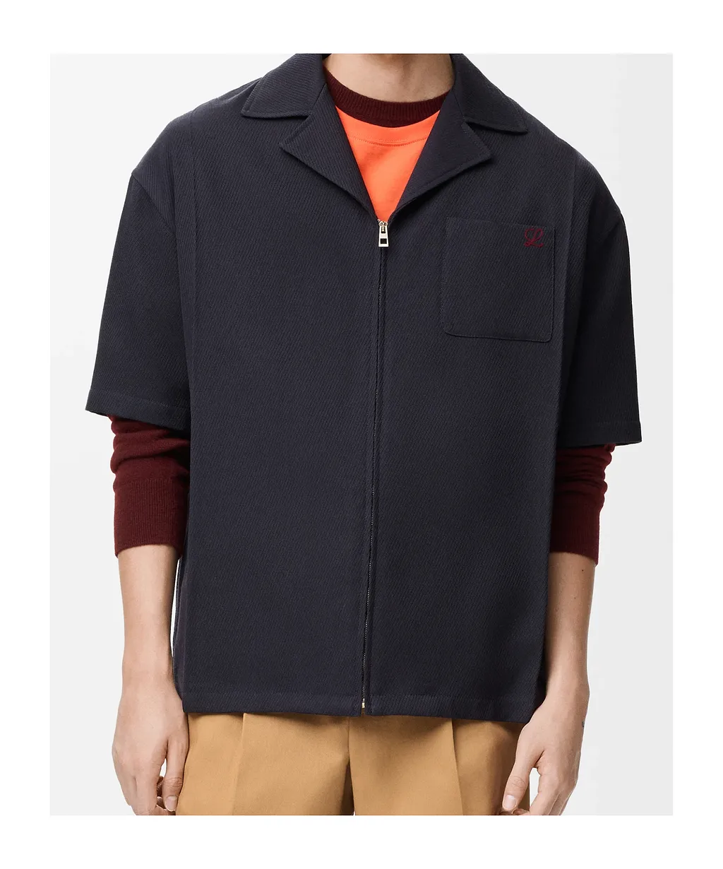 Short Sleeve Shirt In Wool