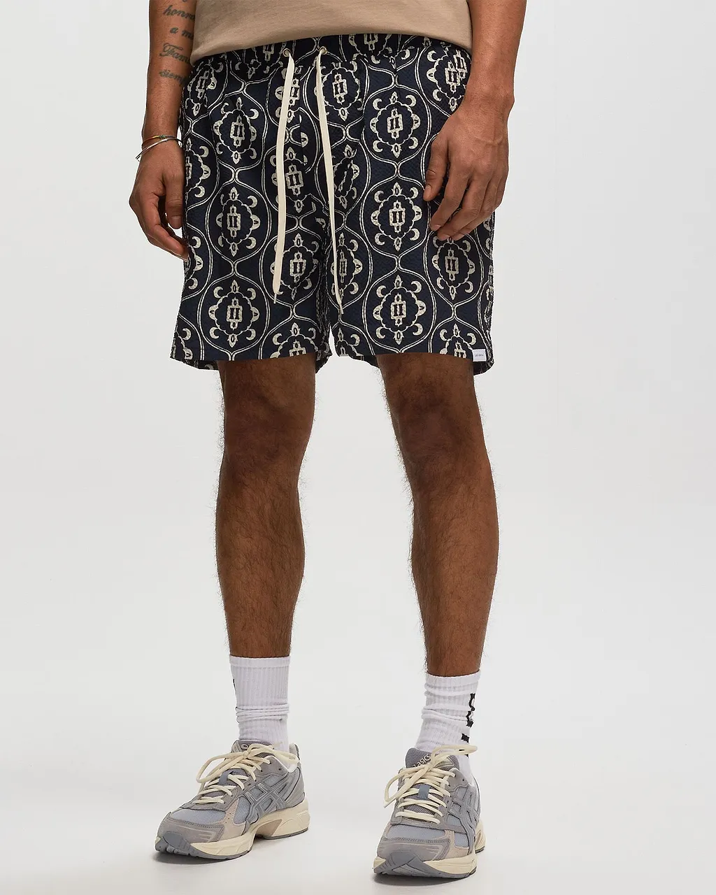Pattern Printed Swimming Trunks