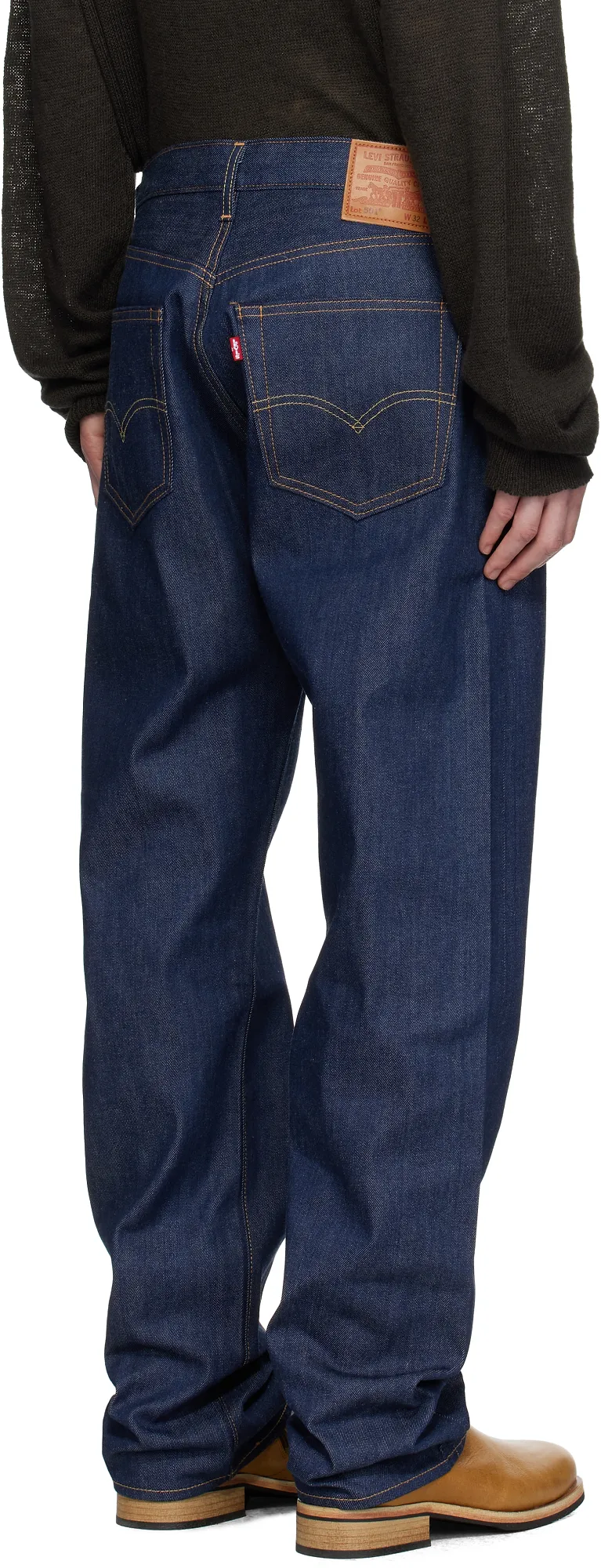 Denim Trousers With Belt Loops