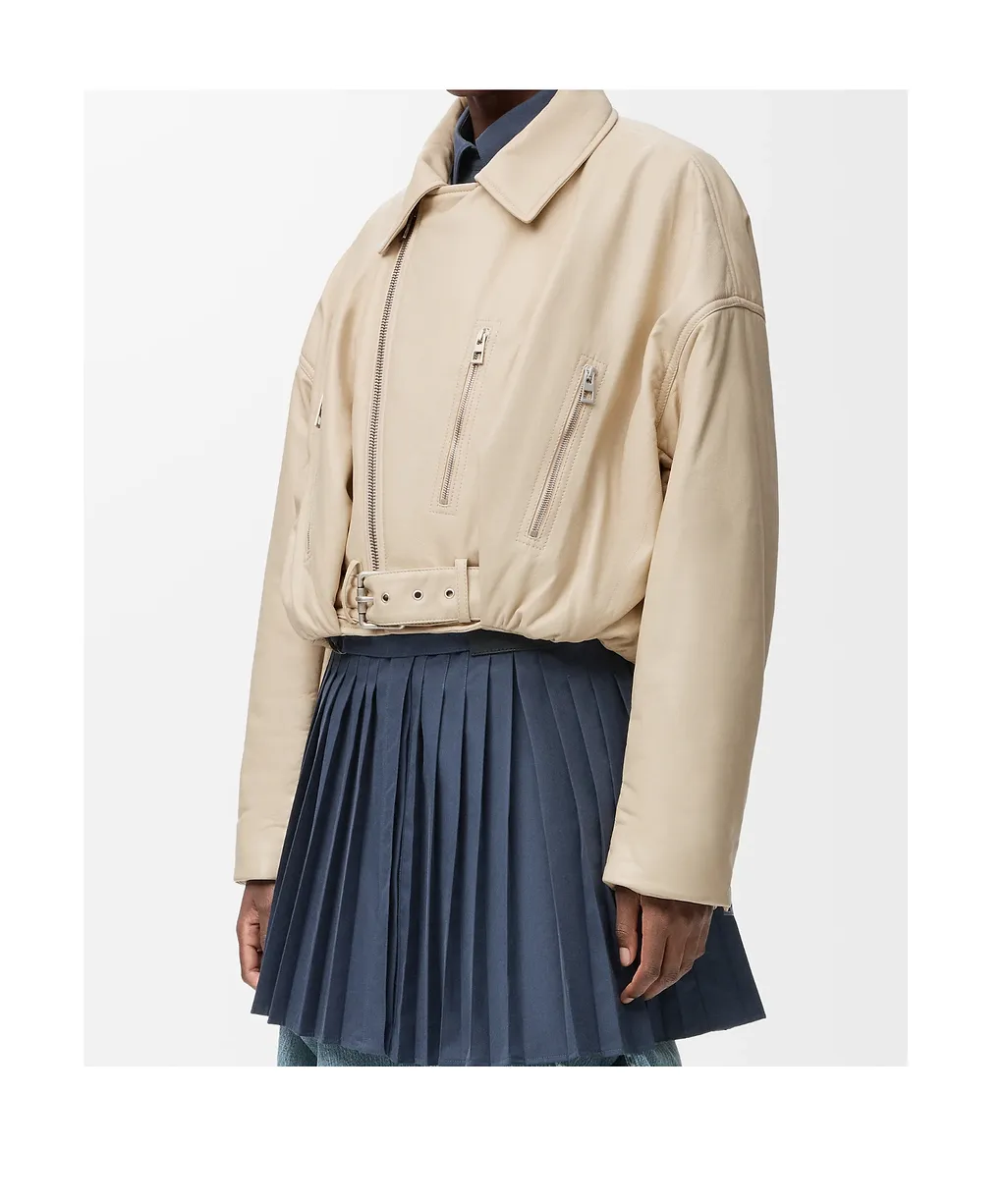 Zips Belted Biker Jacket
