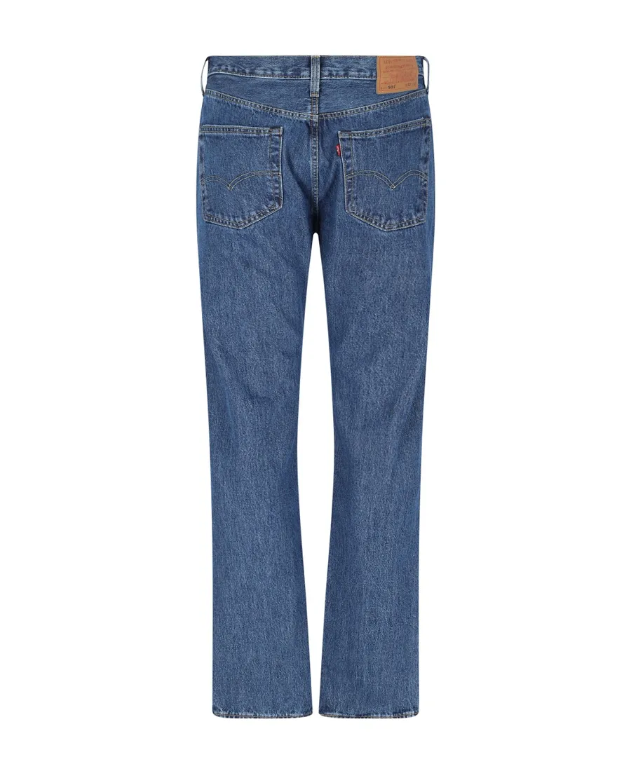 Logo Patch Five Pocket Denim Trousers