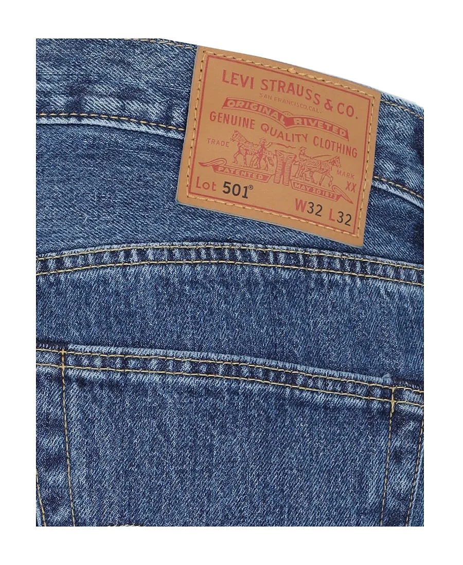 Logo Patch Five Pocket Denim Trousers