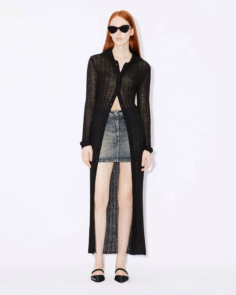 Long Transparent Cardigan