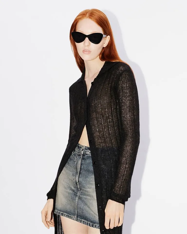 Long Transparent Cardigan