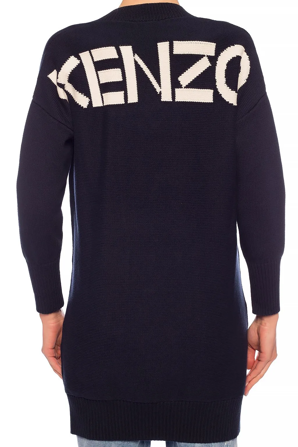 Navy Blue Logo Knitted Dress