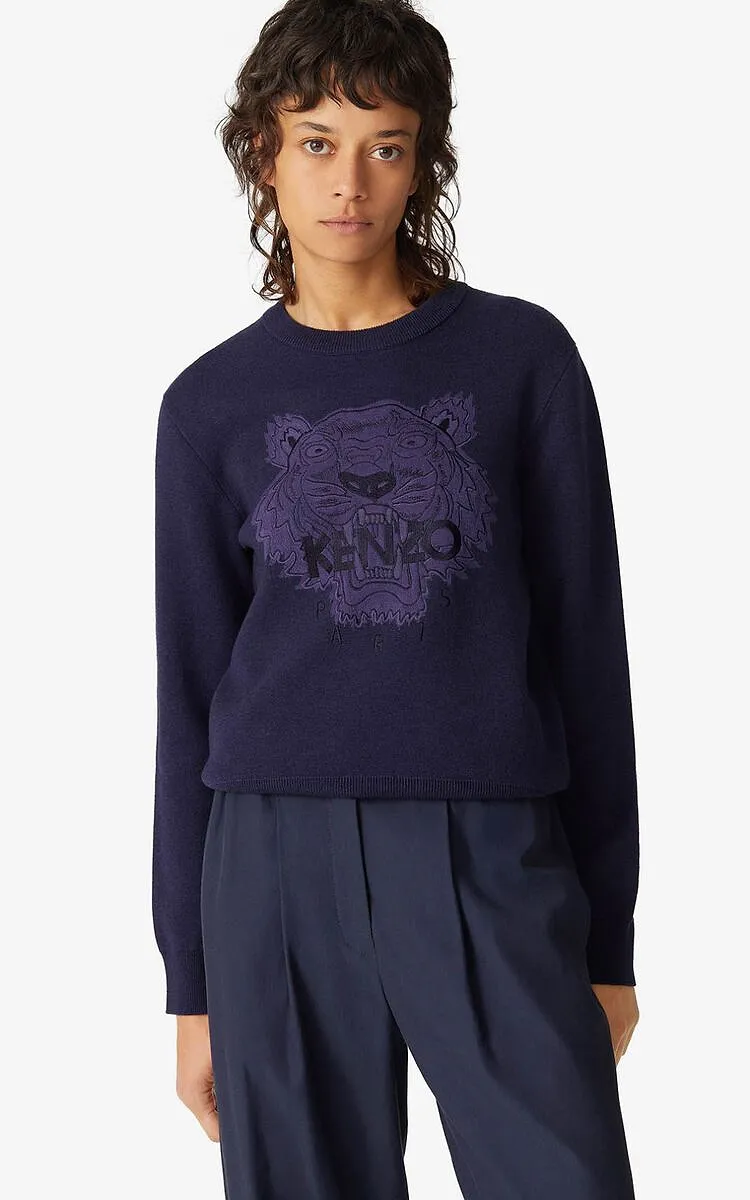 Tiger Crew Neck Jumper