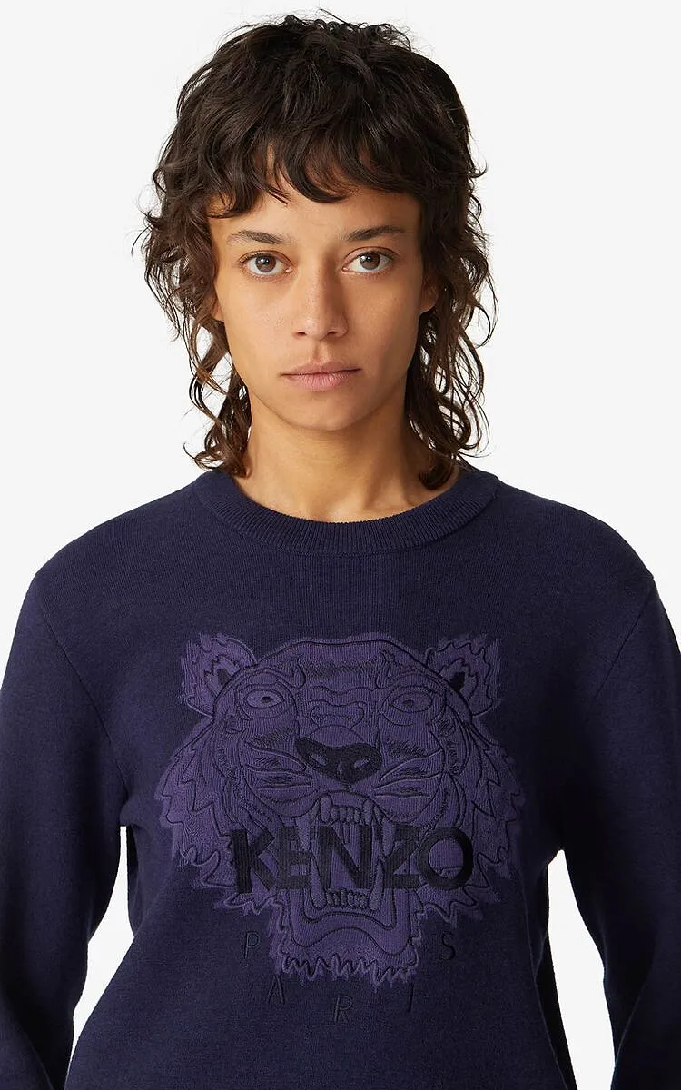 Tiger Crew Neck Jumper