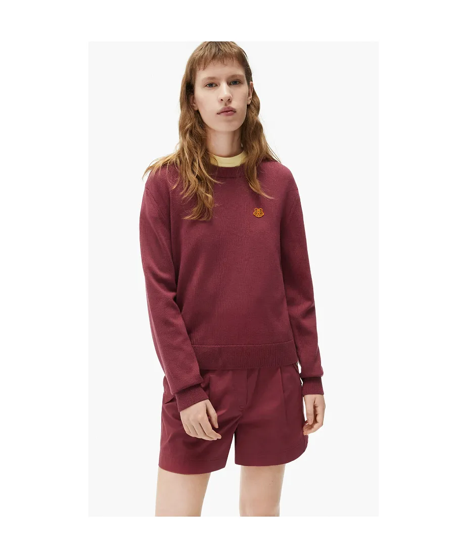 Tiger-Patch Knitted Jumper