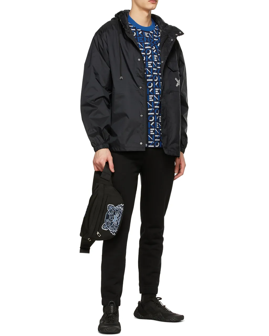 X Logo Hooded Rain Jacket